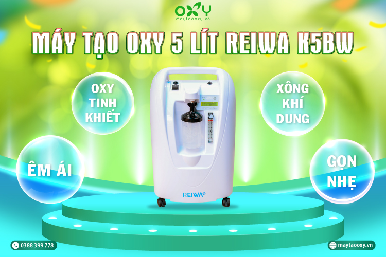 Máy tạo oxy 5 lít Reiwa K5BW - Top 3 máy tạo oxy y tế tốt nhất thị trường hiện nay