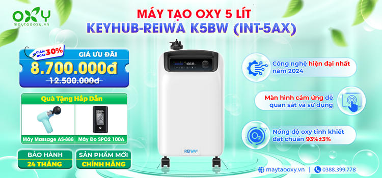 Máy tạo oxy Reiwa 5 lít K5BW (INT-5AX)